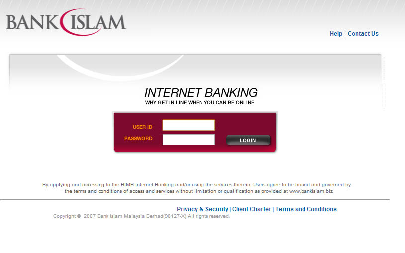 Bank Islamic (Internet Banking)  ECLUB INTERACTIVE SDN. BHD.